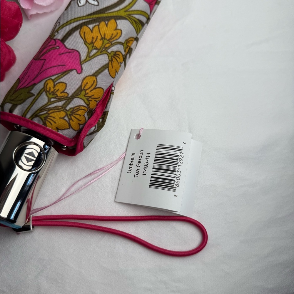 NWT Vera Bradley Tea Garden Automatic Umbrella RETIRED Rare ❤️💖 - Picture 3 of 7